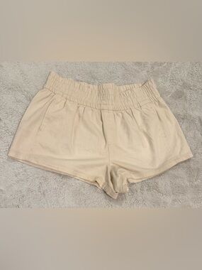 NWT Aerie Cream High-Waist Relaxed Fit Shorts XXL Ivory